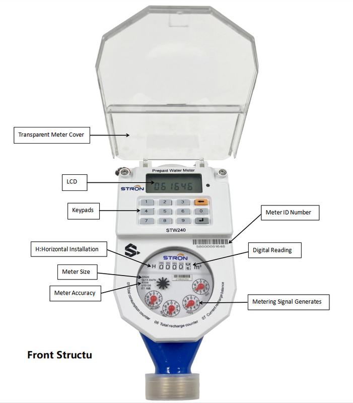 NB-IOT 스마트 워터 미터와 함께 물 측정 0.1-90C 물 온도 4-M16/8-M16/8-M16/8-M16/8-M20 연결 볼트