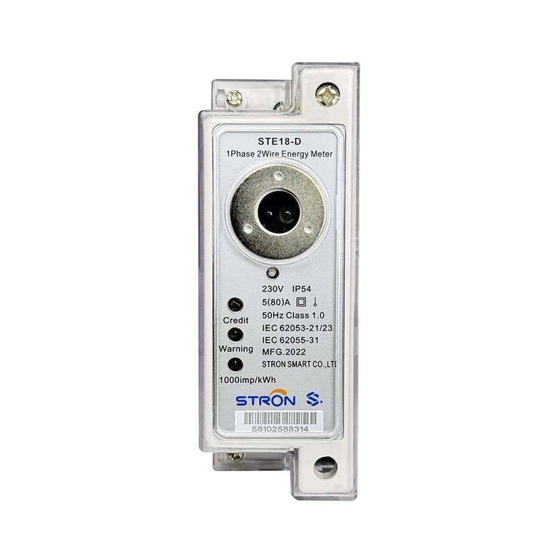 전력 소비를 계산하기 위한 CIU와 함께 선불 Din-Rail 단일 단계 전력 계측기