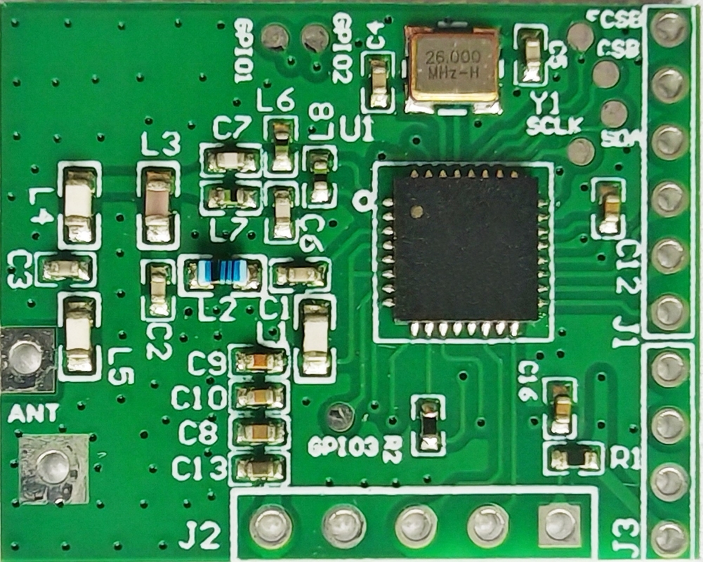 UART 무선 모듈 BGRF2 초소형: 100kbps 속도, -121dBm 감도 및 1μA 잠자리 모드