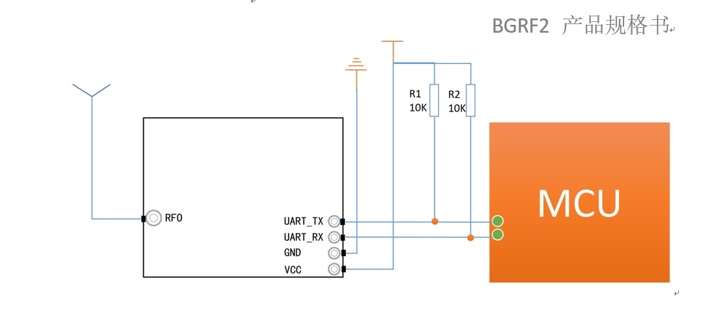 UART 무선 모듈 BGRF2 초소형: 100kbps 속도, -121dBm 감도 및 1μA 잠자리 모드