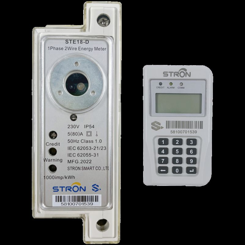 전력 소비를 계산하기 위한 CIU와 함께 선불 Din-Rail 단일 단계 전력 계측기