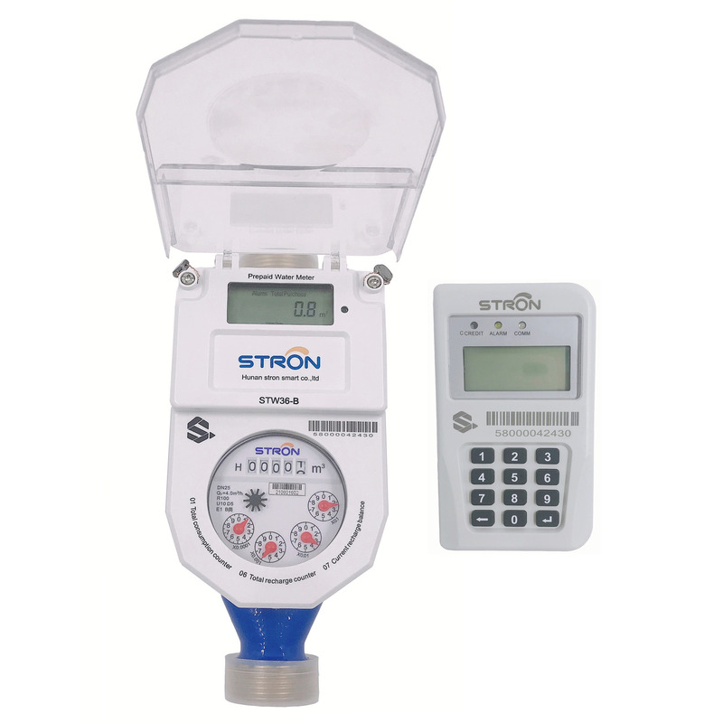 STS Integrated Keypad Split Smart Water Meter with 1km Measurement Range 84 Flow Rate and Free Vending Software