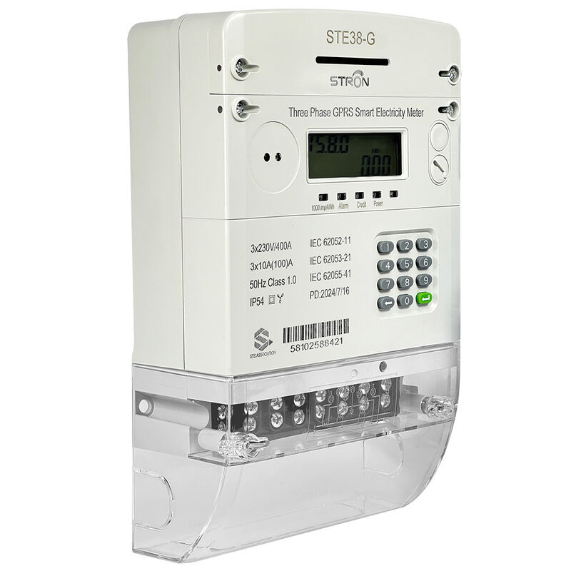 스마트 STS 3단계 선불 에너지 미터 4G 와이파이 로라완 230V 전기 전자 미터