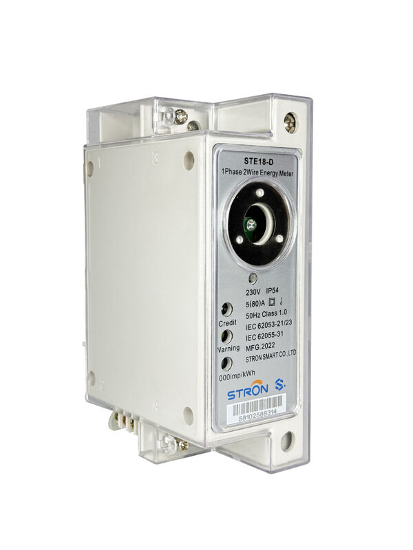 STS DIN Rail Mounted Single Phase Prepaid Electricity Meter with Class 1.0 Accuracy IP54 Waterproof and 5(60)A Current