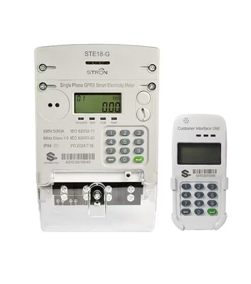 GPRS/4G 통신, Class 1.0 정확도, IP54 방수 등급을 갖춘 STS 선불 키패드 스마트 전기 미터
