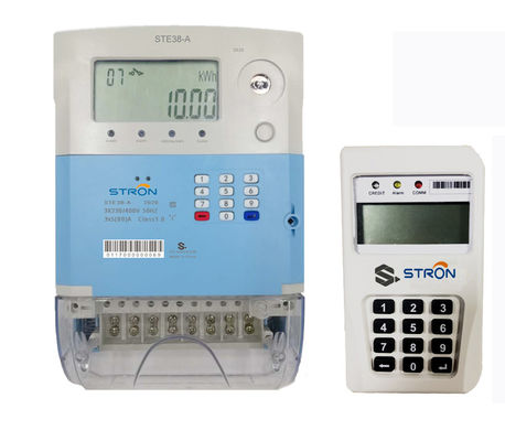 STE38-G GPRS 스트론 STS 표준 선불한 3상 4선 전기 계량기