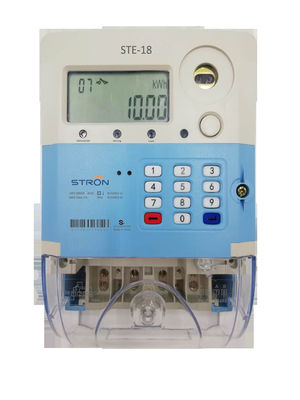 STS 순응하는 선불한 GPRS 통신 키패드 단일 위상 전기 계량기